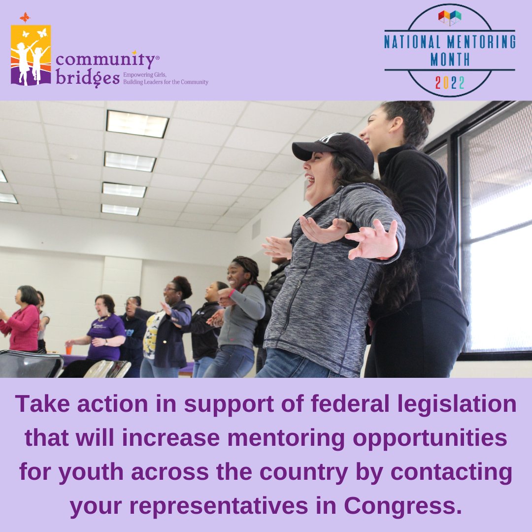 It's National Mentoring Month, and CB is uniting to take action in support of federal legislation that will increase mentoring opportunities for youth. Do your part today and take just two minutes to write to and tweet at your representatives in Congress: mentoring.org/advocacy/?vvsr…
