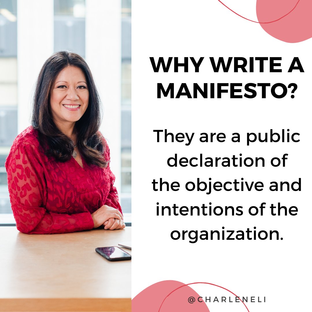 charleneli's tweet photo. Why are manifestos so important to a disruptive growth strategy? 

They paint a picture of the future in bold, vivid detail. It is written with future customers in mind, telling them why you exist and documenting what your organization believes in. https://t.co/TouDkwHtou