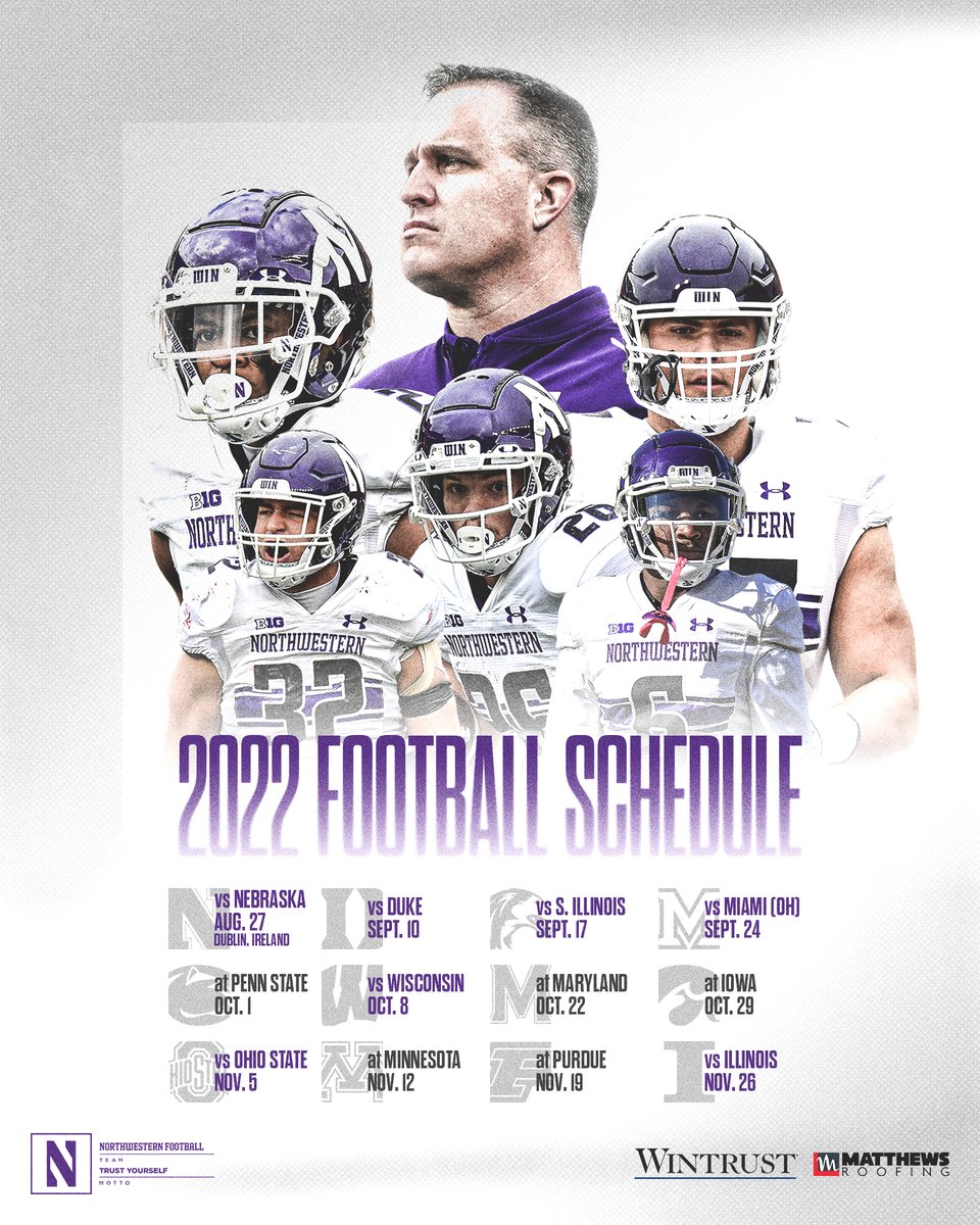 The revised 2022 slate 🏈

#GoCats | <a href="/coachfitz51/">Pat Fitzgerald</a>