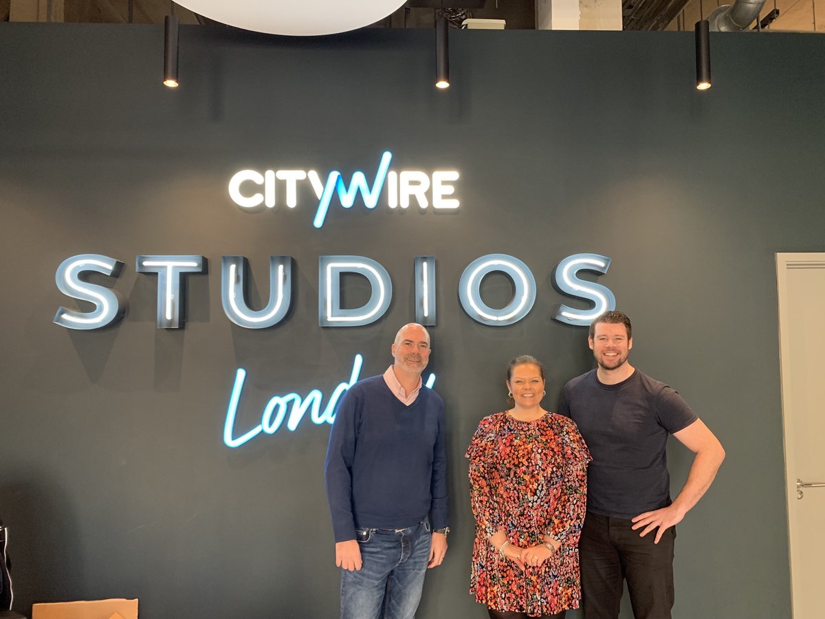 Such fun today at Citywire Studios chatting about all things tech #microservices #integration #ai #innovation PS I am NOT that short 😀