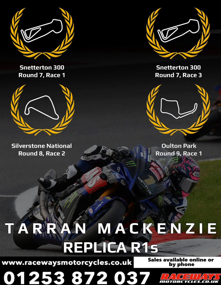 Steve Rodgers (@racewaysyam) on Twitter photo There are only a few <a href="/TarranMac95/">Tarran Mackenzie</a> replicas remaining 👇🏻
⚫ #3 Snetterton 300, Race 1
⚫ #4 Snetterton 300, Race 3
⚫ #5 Silverstone National, Race 2
⚫ #6 Oulton Park, Race 1
Get in touch to secure yours!
📞 01253 872037
#Yamaha #RevsYourHeart #WeR1 There are only a few <a href="/TarranMac95/">Tarran Mackenzie</a> replicas remaining 👇🏻
⚫ #3 Snetterton 300, Race 1
⚫ #4 Snetterton 300, Race 3
⚫ #5 Silverstone National, Race 2
⚫ #6 Oulton Park, Race 1
Get in touch to secure yours!
📞 01253 872037
#Yamaha #RevsYourHeart #WeR1