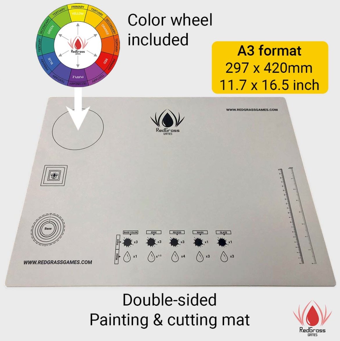 RedgrassGames's tweet image. Have you seen reviews of our new painting mat? As always, we strive for a quality product designed to make your painting easier. Coming soon!

#redgrassgames #cuttingmat #paintingmat #hobbytools #paintingtools #scalemodelling #scalemodels #acrylicpainting #warmongers