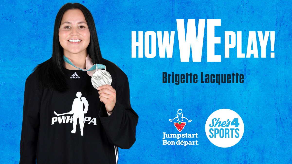 'Growing up, I imagined myself shooting pucks playing in a big game with Team Canada. That's what kept me going. The hope to see the world.' @briglacquette Olympian & Professional Hockey Player. Stay tuned for her episode & watch the teaser. #shes4sports 📺bit.ly/3nkLfJG