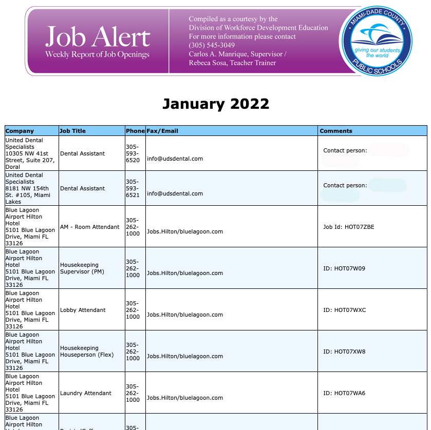 Want to learn about jobs in the Miami Dade County Public School system? Visit:  employment.dadeschools.net/job_alert/

#EducationCareers #Education @MDCPSOperations @MDCPS @LuisEDiazDEOA