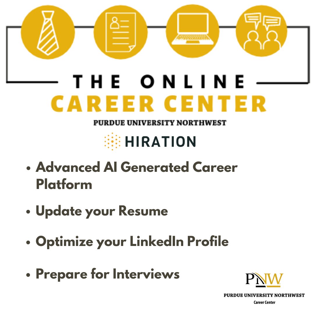 Hiration is here and easy to use! 😁 Go to the Online Career Center within Brightspace and utilize Hiration to get your resume graded. #hirepnwpride