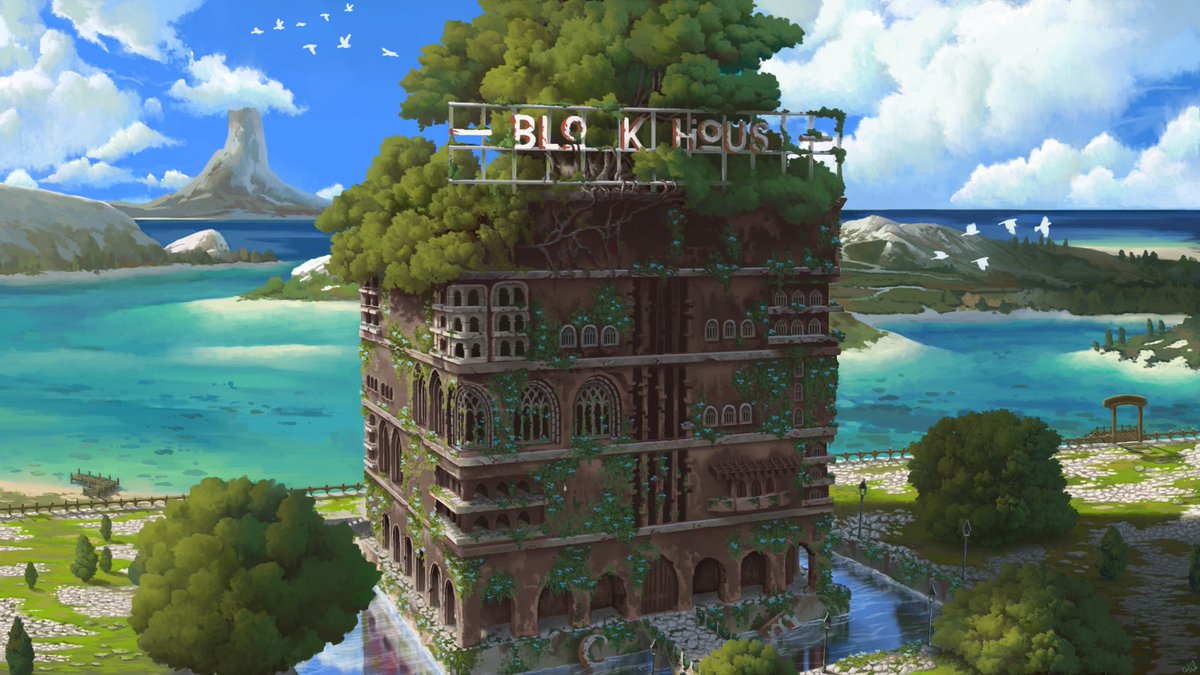 BlokHous's tweet photo. "It was 9 months into the revolution, pockets stuffed with canned goods from a burnt out 7-11, when I found this monolith beside the abandoned pier. Inside smelled like old paint &amp; ocean spray, crashing waves echoing off the old, brick walls. Soon that sound would be home." https://t.co/PJScCsRK22