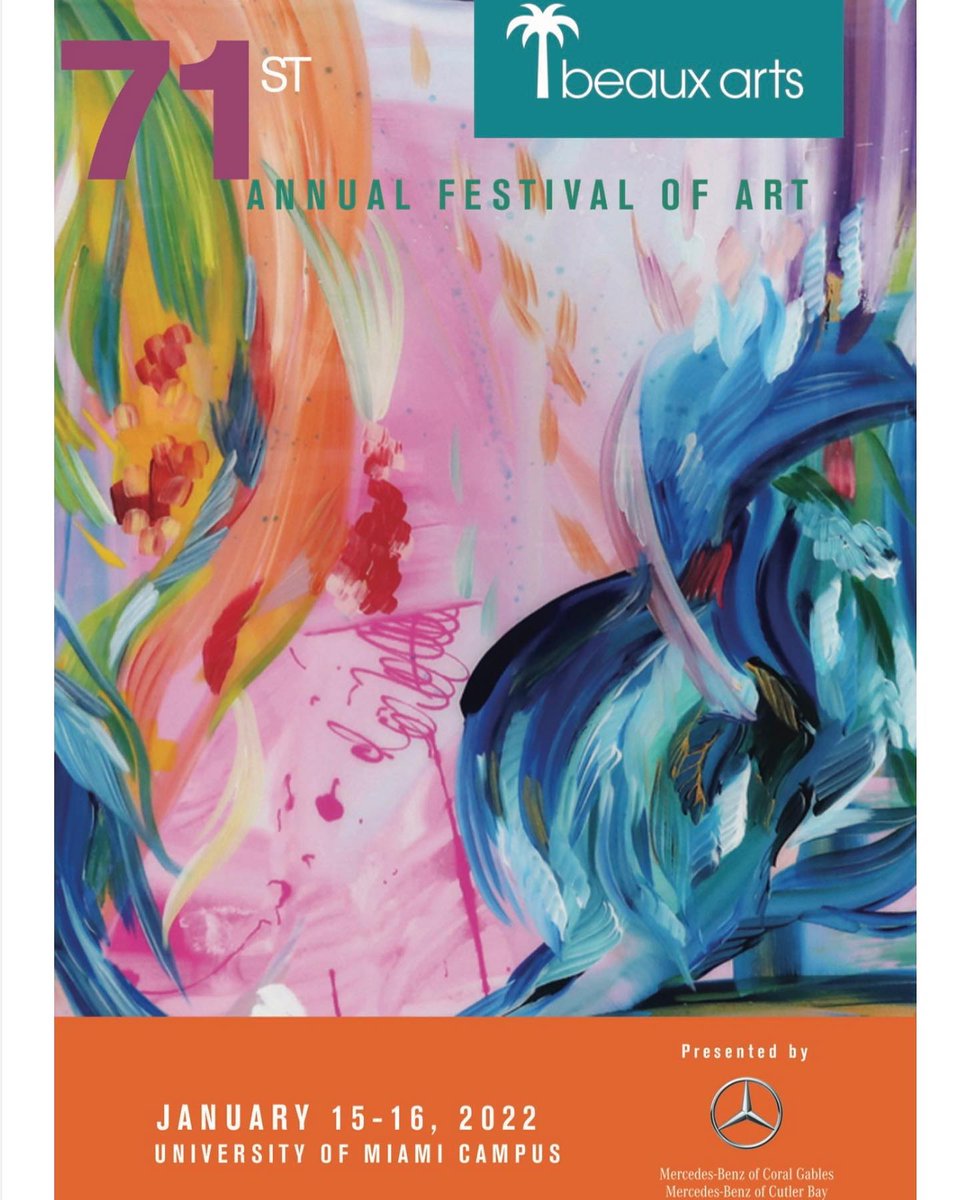 Miami_Art_Scene's tweet image. #ArtFestival --&amp;gt; Experience the 71st Annual Beaux Arts Festival from Sat, Jan.15 – Sun, Jan.16 from 10am–5pm. Enjoy Miami’s longest-running juried art festival outside of the Watsco Center on the beautiful UM campus @univmiami @BAMiami @watscocenter
mailchi.mp/e48d4ec6041b/e…