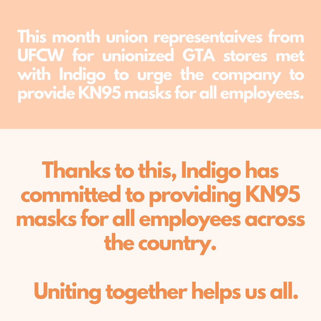 929Union_'s tweet photo. Stolen from our union friends on insta at Indigo Square One. 

Thank you @UFCWCanada &amp; @UFCW1006A for keeping workers safe.

The people united will never be defeated! ✊ https://t.co/czJKyi3PEC