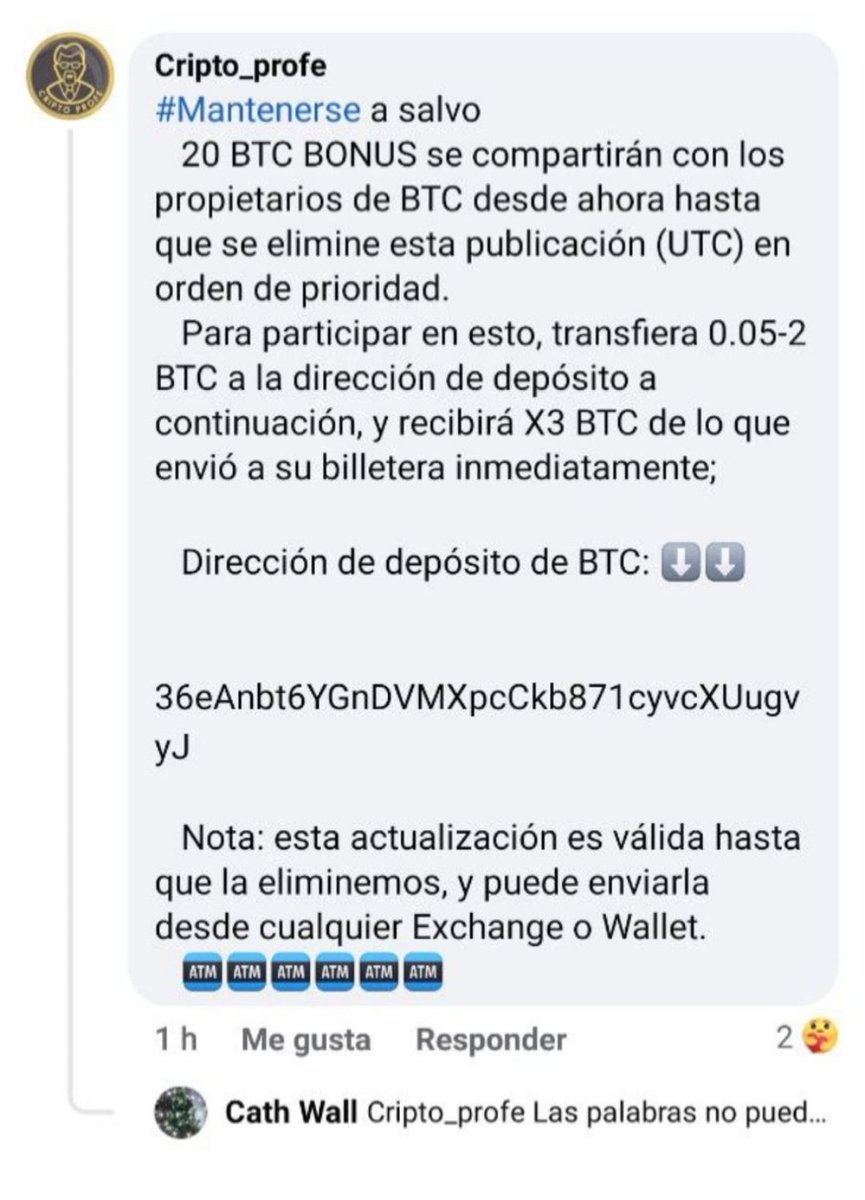 Cryptoprofe_'s tweet image. La red está llena de estafadores, pero con todos mis respetos,  si alguien cae pensando que le van a devolver el triple de dinero solo por enviarlo a una Wallet, quizá se merezca caer.