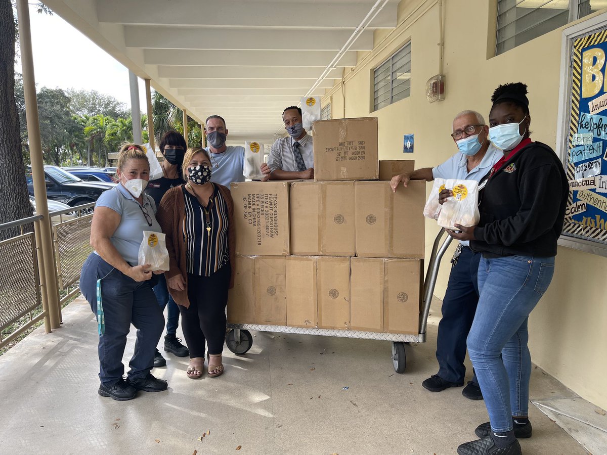 SURPRISE DONATIONS ROCK!!! THANK YOU <a href="/texasroadhouse/">Texas Roadhouse</a> for stopping by <a href="/rmsfalcons/">Rockway MS</a> today to drop off goodies for our scholars and staff. WE ARE GRATEFUL to have you as a Community Partner! #WeAreRockway @MiamiSup <a href="/MDCPSCommunity/">Family and Community Engagement at M-DCPS</a> <a href="/MjLewis13/">Michael A. Lewis, Ed.D.</a> <a href="/CROEAcosta/">Eric Acosta, Ed.D.</a> <a href="/josephine_otero/">Josephine Otero</a>