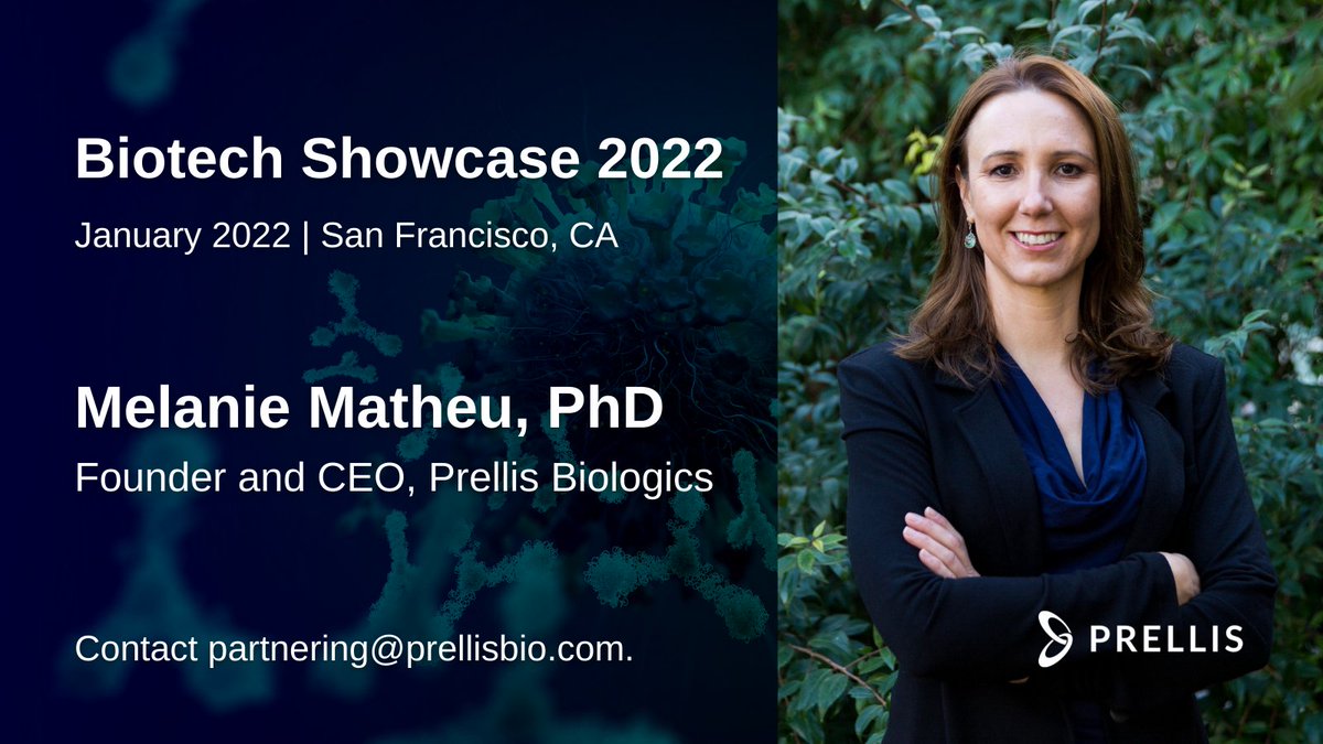 Prellis Biologics (@prellisbio) on Twitter photo CEO <a href="/melanie_matheu/">Melanie Matheu, PhD</a>, PhD presents Prellis' in vitro #antibody drug discovery and early drug development platform on our PartneringONE profile at Biotech Showcase 2022.
Find us for a virtual meeting via BIO One-on-One Partnering or PartneringONE.
#Biotech #JPM2022 #JPM22 CEO <a href="/melanie_matheu/">Melanie Matheu, PhD</a>, PhD presents Prellis' in vitro #antibody drug discovery and early drug development platform on our PartneringONE profile at Biotech Showcase 2022.
Find us for a virtual meeting via BIO One-on-One Partnering or PartneringONE.
#Biotech #JPM2022 #JPM22