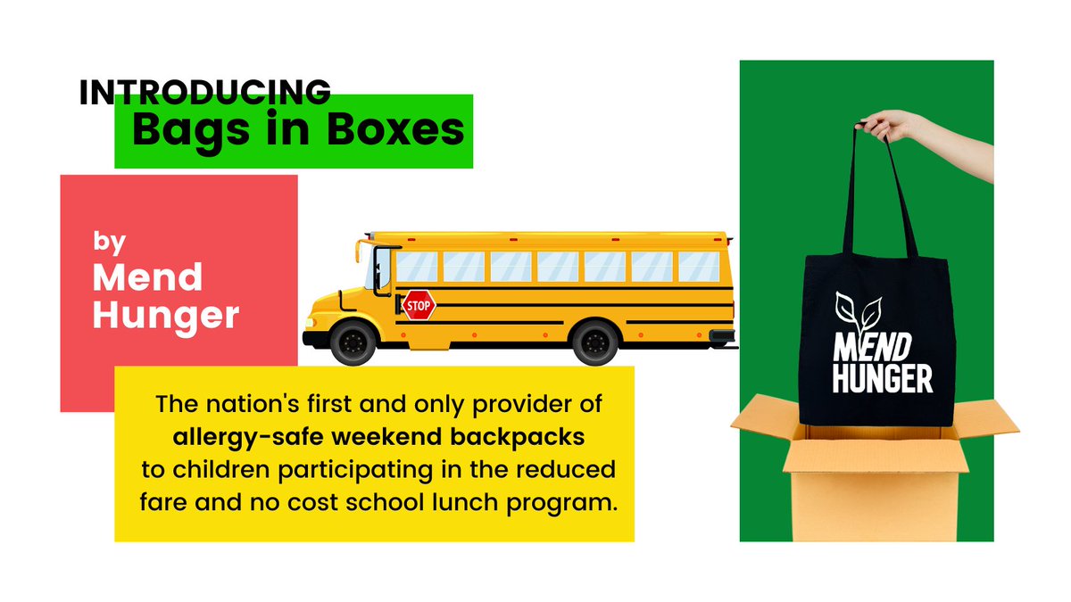 MendHunger's tweet image. We're providing free weekend meal provisions to food allergic children participating in the reduced fare and no cost school lunch program nationwide. 

#hunger #foodsecurity #weekendmeals #backpackprogram #bagsinboxes #foodallergies #allergickids