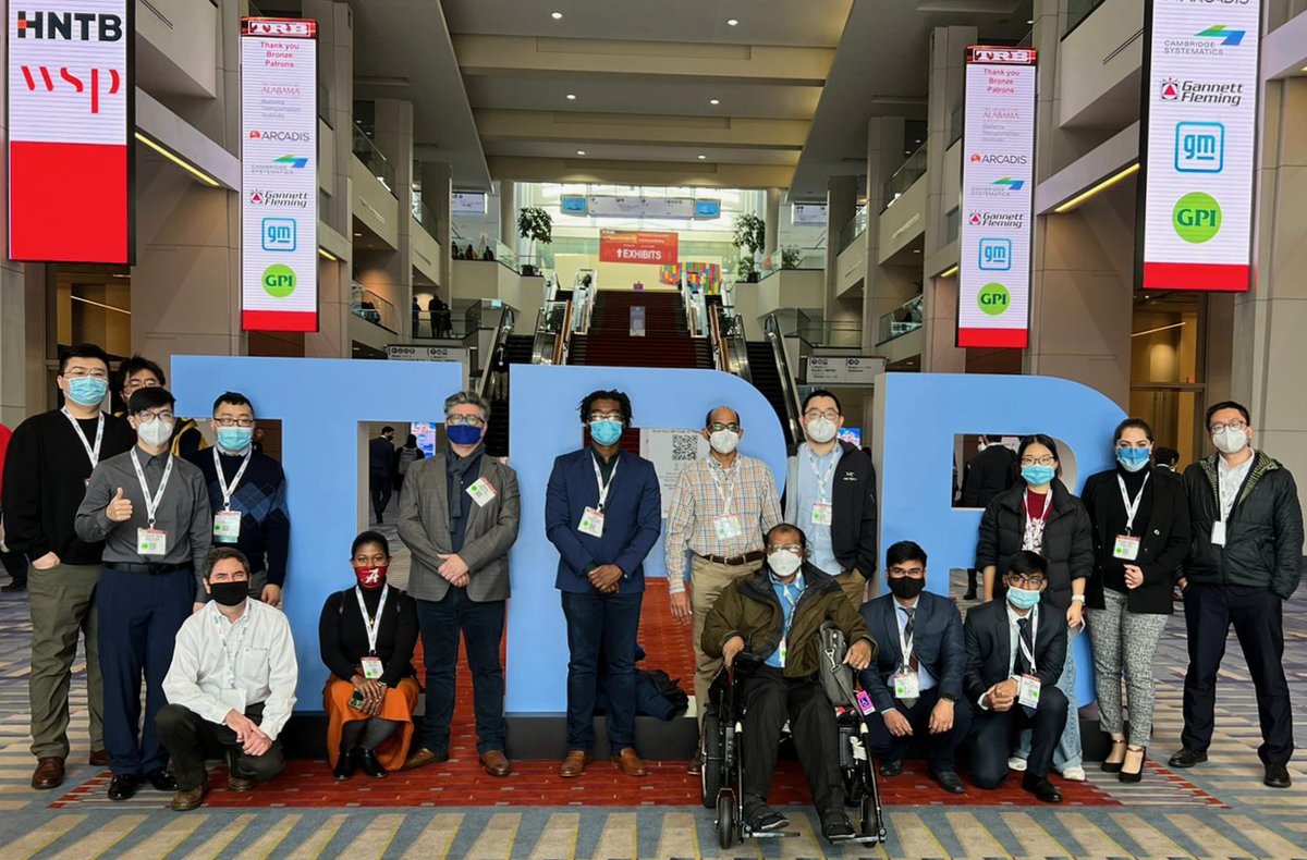 What a great group from the <a href="/UofAlabama/">The University of Alabama</a> at the 2022 Transportation Research Board Annual Meeting. #trbam #trb2022 #transportation #research #university #RollTide <a href="/bamaengineering/">UA College of Engineering</a> <a href="/NASEMTRB/">TRB</a>