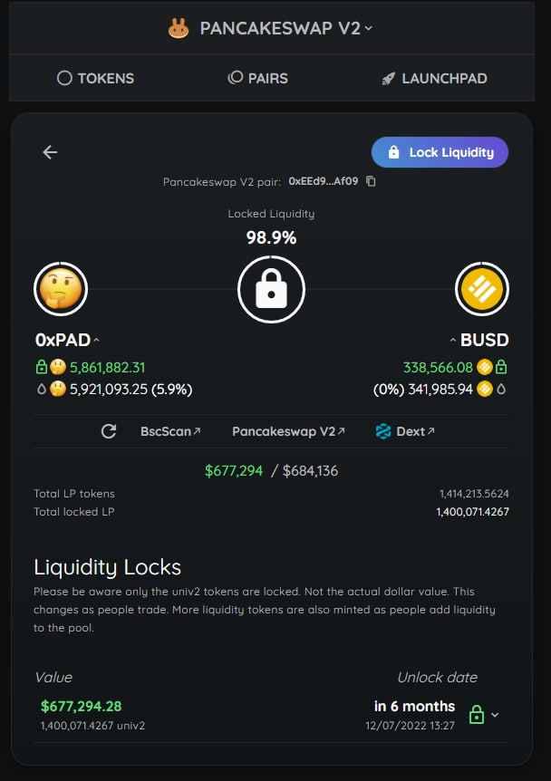 mattsjohn24's tweet photo. LP Tokens have been locked using Unicrypt.

Unicrypt Link: https://t.co/alaXIhNtMh

$0xPAD #IDO #LaunchPad #BSC #BSCGem #Metaverse #cryptocurrency #PlayToEarn https://t.co/5lcu4lXJw0