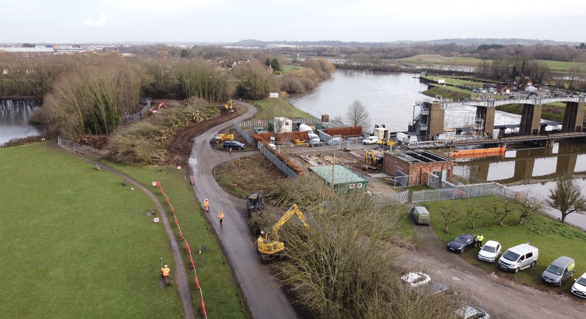 Exciting! After years of planning and designing, the UK’s largest fish pass project is a GO!  Site preparation work has started at Holme Sluices, Colwick #fishpass #trentgateway #salmon #fish #nottingham