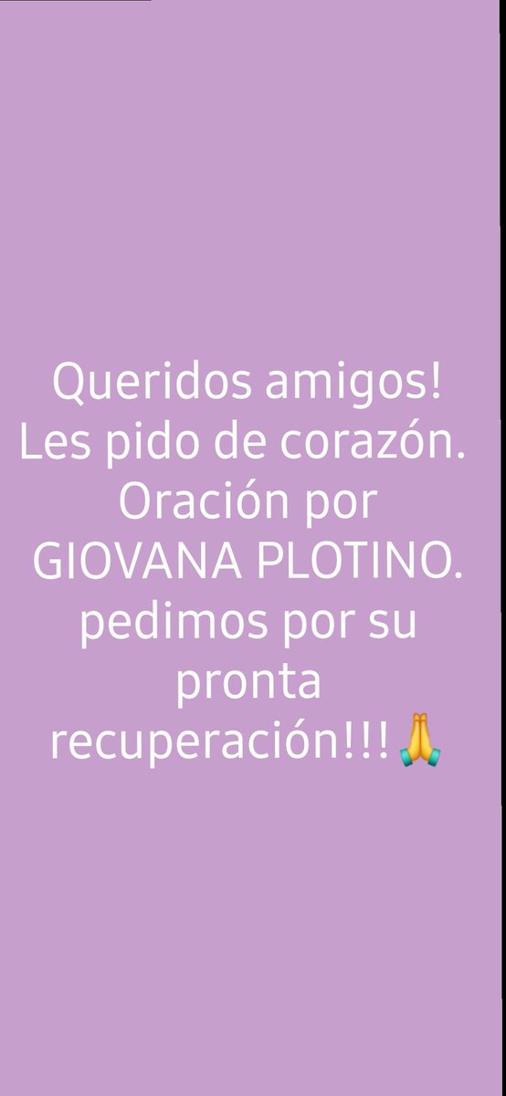 LuciaCantero15's tweet photo. No importa la religión que seas, en esta tenemos que estar todos unidos por gio!
FUERZAS FUERZAS 🙏🏽❤ https://t.co/Hc3yQuomK4