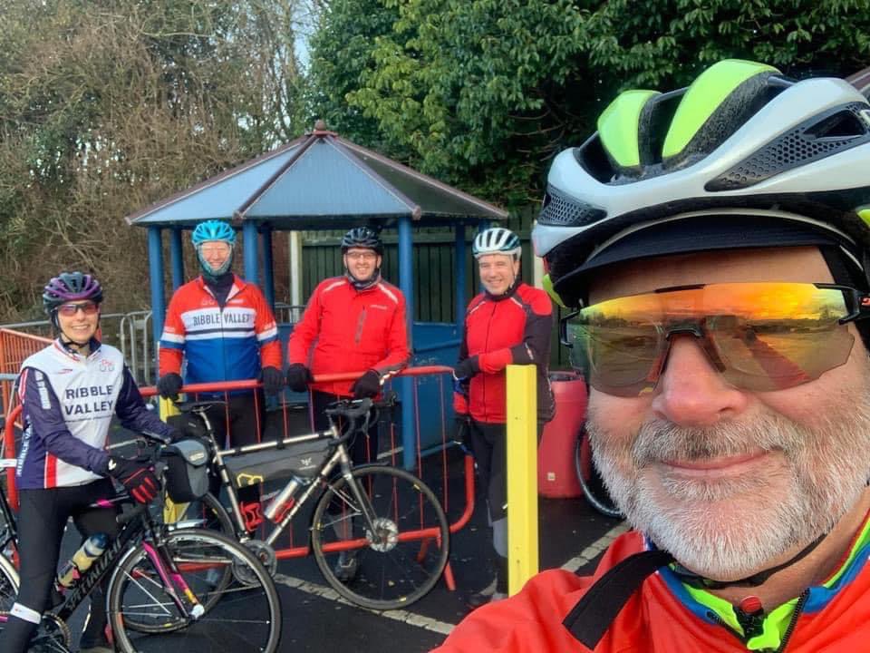 Some of the brave RVCRC members who have recently endured the rather wet  / cold weather to keep the club colours flying