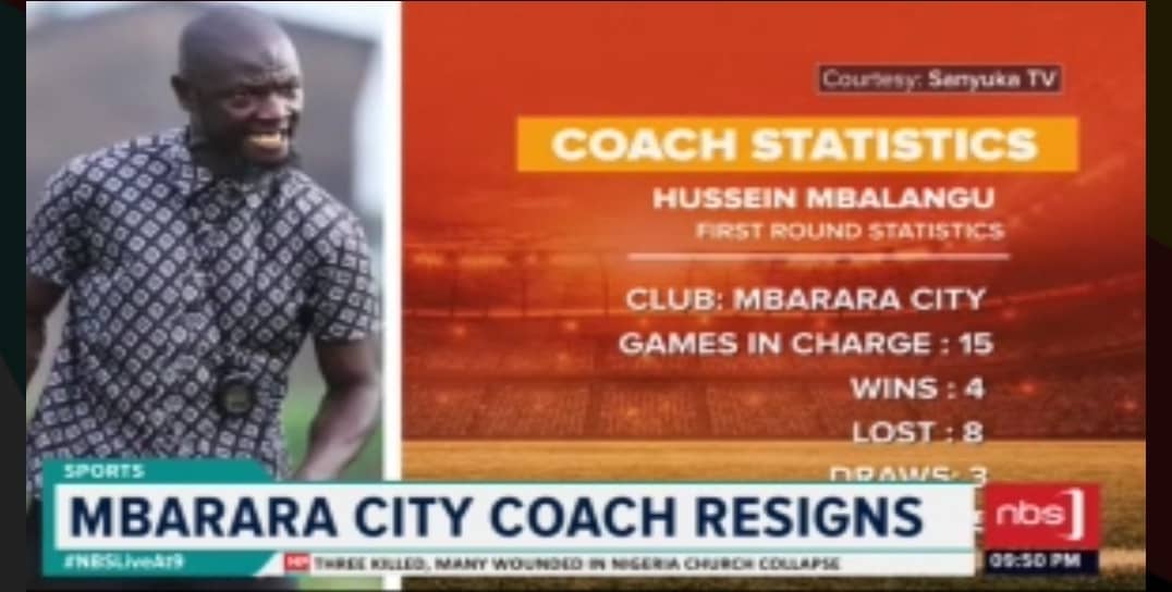 Mbarara City Football Club has become the first #StartimesUPL side to officially part ways with its coaching staff since the conclusion of the 2021/22 season first round. 

#NBSLiveAt9 #NBSUpdates