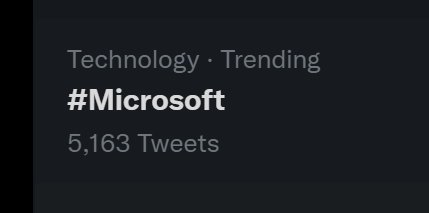 zacbowden's tweet photo. Microsoft is trending. That's the power of updating your OS with a new volume UI https://t.co/lyXqTWhxHx