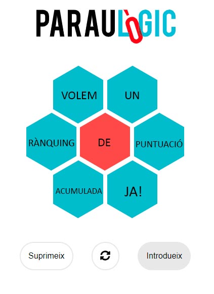 parauillogic's tweet photo. Campanya per demanar que #paraulogic acumuli la teva puntuació diària i hi hagi un rànquing amb la puntuació de tots els participants.
𝗥𝗲𝘁𝘂𝗶𝘁𝗲𝗷𝗮 𝗶 𝗱𝗶𝗳𝗼𝗻 𝘀𝗶 𝗵𝗶 𝗲𝘀𝘁𝗮̀𝘀 𝗱'𝗮𝗰𝗼𝗿𝗱! https://t.co/2Plrby7NIw