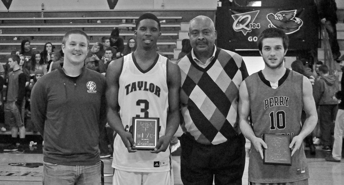 BLAST FROM THE PAST // Team sales rep, Aaron Hutchinson, presenting awards with Clem Haskins to Quentin Goodin &amp; Braxton Beverly