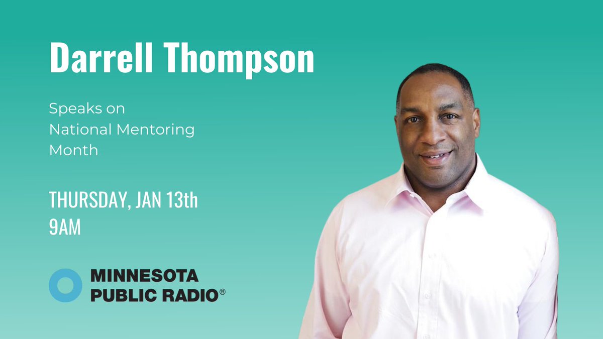 BolderOptions's tweet photo. There's more to be told about #NationalMentoringMonth. Tune in tomorrow at 9am to hear Darrell talk about mentoring and the difference it makes in our youth!
@MPR #MentoringMonth #MentoringAmplifies https://t.co/NKUA8ofcen
