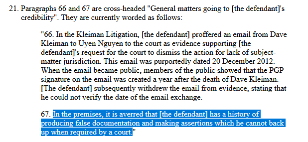 CryptoDevil's tweet photo. Craig, sweating over the fact he's never been able to show control of a single privkey to the Satoshi Stash

Judge:
"In my judgment, these questions are exactly the kind of debate which will need to be had in order to test the defendant's claim that he is indeed Satoshi Nakamoto" https://t.co/g6EDxdDoPl