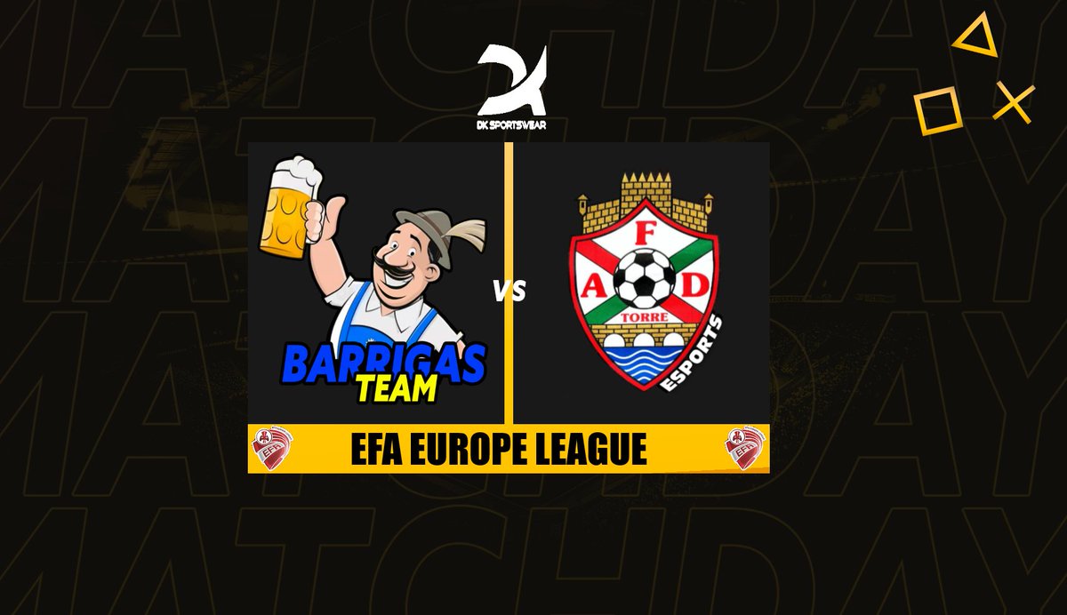 BarrigasTeam's tweet photo. 🔵🟡⚫ 𝗠𝗔𝗧𝗖𝗛𝗗𝗔𝗬 ⚫🟡🔵

🏆 EFA - EUROPE LEAGUE

🔰 Quartos de Final
📌 Quarta-feira, 12 de Janeiro
🆚 AFD Torre 🇵🇹
⏰ 21h30/21h50 🇵🇹 https://t.co/slYs3IWfSN