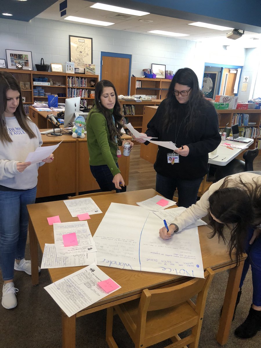 nwmediacenter's tweet photo. Spending time together to Notice/ Wonder with student writing samples is my favorite time @nweseagles #lovewriting https://t.co/zR5pRCImZW