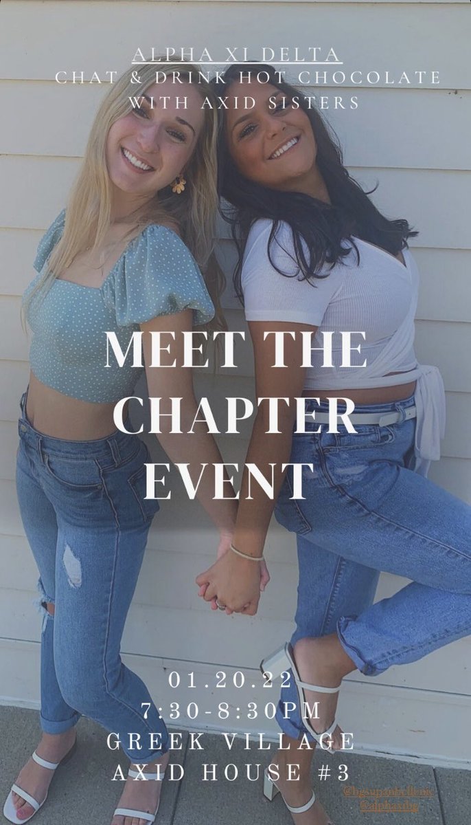 BGSUPanhellenic's tweet photo. Interested in going #greek ?⭐️ check out these chapter events coming up and save the date ! Fill out the intent to recruit from in our bio ! #gogreek #panhelove https://t.co/pSHoZLVsc0