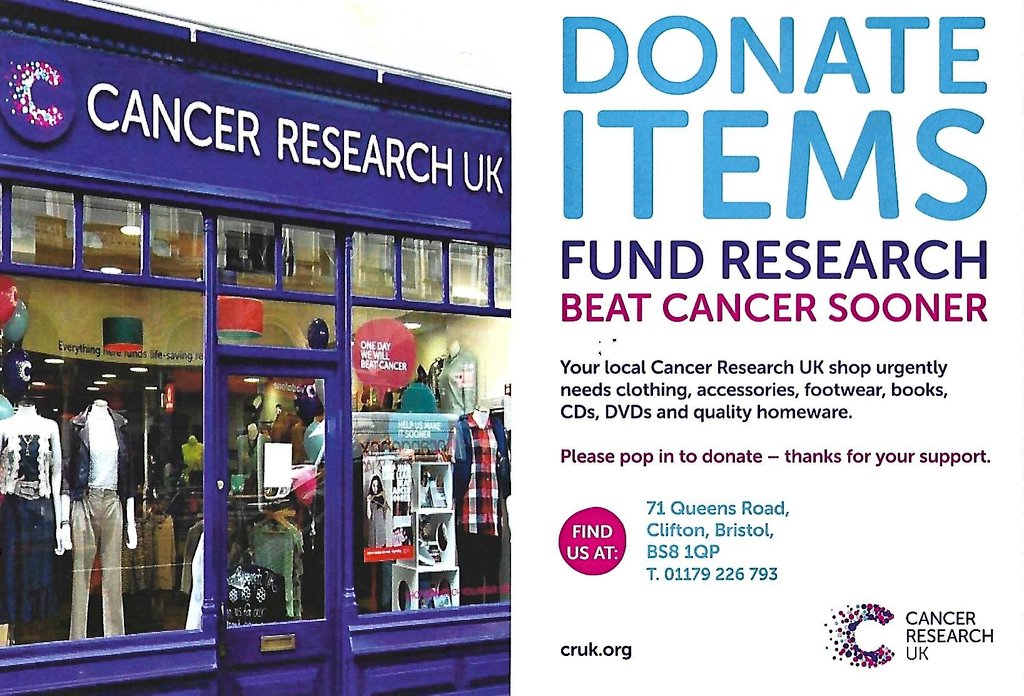 Don't wait for spring to clean and have a clearout. We urgently need your pre loved items to help us beat cancer sooner. What are you waiting for? Donate today #Bristol