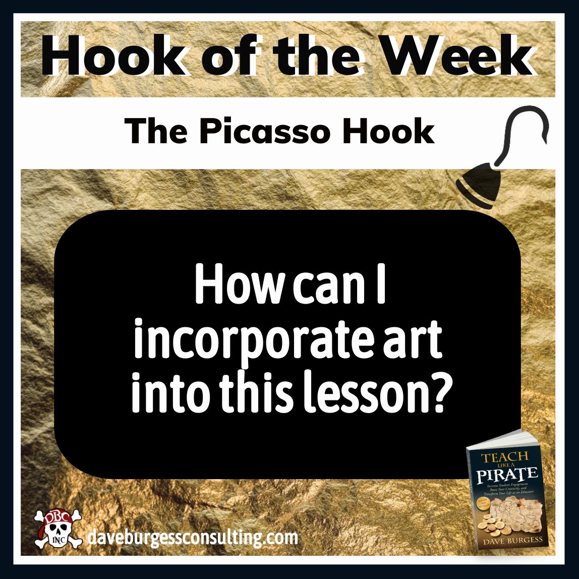 burgessdave's tweet image. The #HookOfTheWeek! 
The Picasso Hook...straight from the pages of #tlap. Read more here: daveburgessconsulting.com/blog/thepicass…
Let us know how you use it or plan to use it, add the #HookOfTheWeek hashtag, tag @burgessdave &amp;amp; @dbc_inc!! You might even win a one of our #dbcincbooks! #LeadLAP
