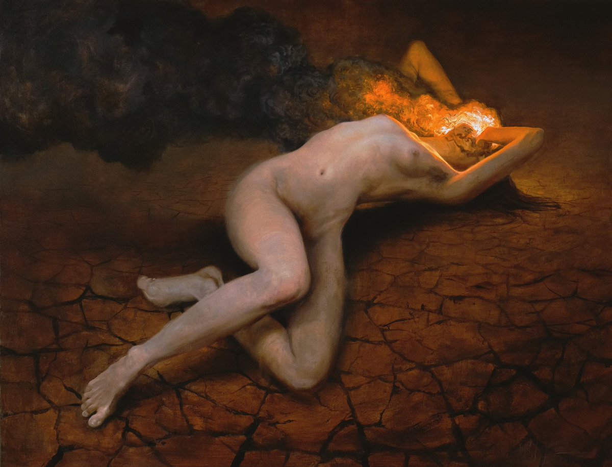 Agony, oil on canvas from 2018