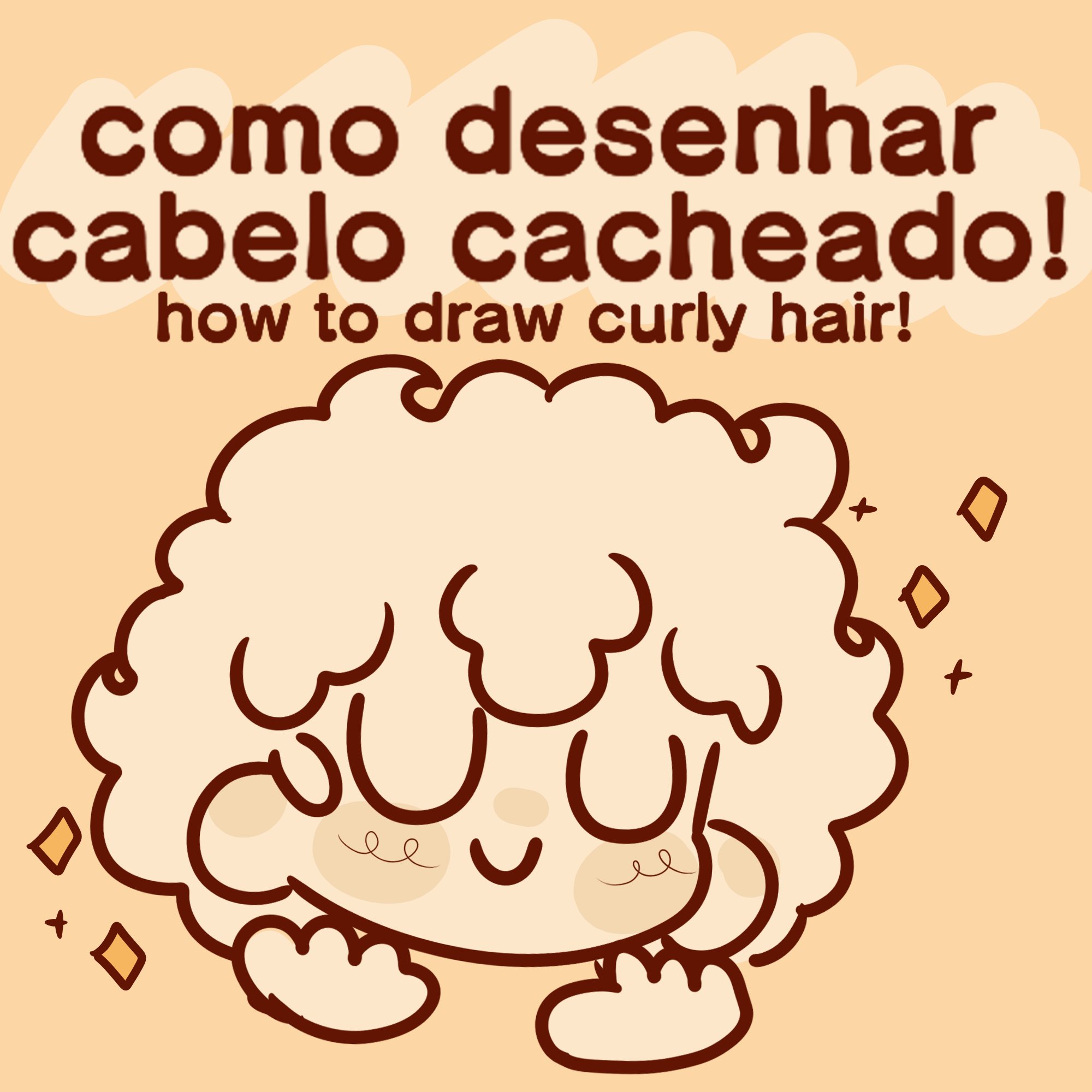 COMO DESENHAR CABELO CACHEADO! 