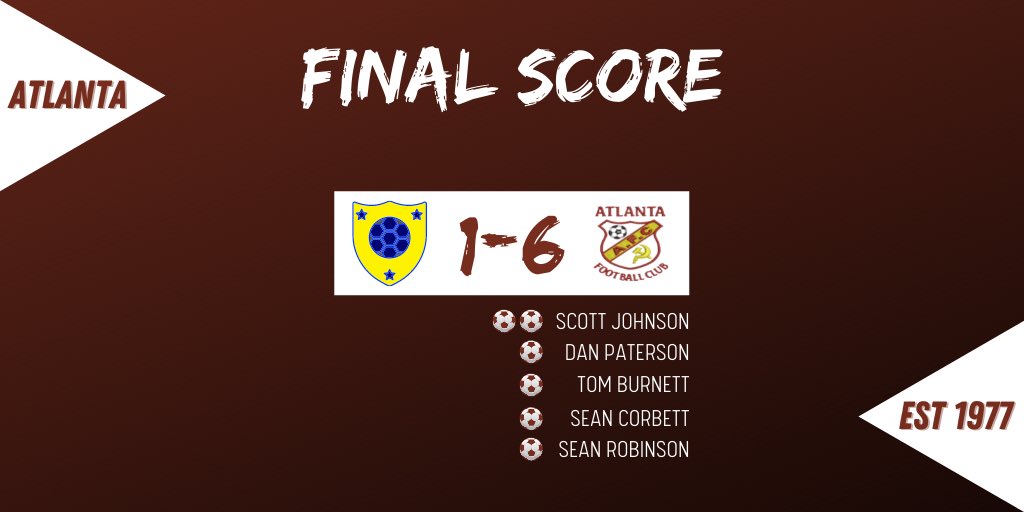 𝐅𝐮𝐥𝐥 𝐓𝐢𝐦𝐞 | Atlanta start the new year with 3pts after comfortable victory against Bottom of the table Bramham. 

Up Next: 

🆚 Bramhope MFC
🏆 Semi Final - Wharfedale &amp; District FA Sunday Cup
🗓 Sunday 16th January
🏟 Old Lane LS16 9HG (Cricket Club)
⏰ 11:00 KO