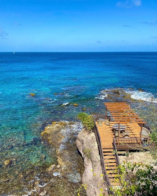 What a view!
#RockMaison at <a href="/capmaisonhotel/">Cap Maison</a> 

A hidden gem offering tranquil waterfront dining on a private wooden deck on the water's edge. The resort is set in a stunning location with its own secluded beach and is one of the most sought after spots on the island.