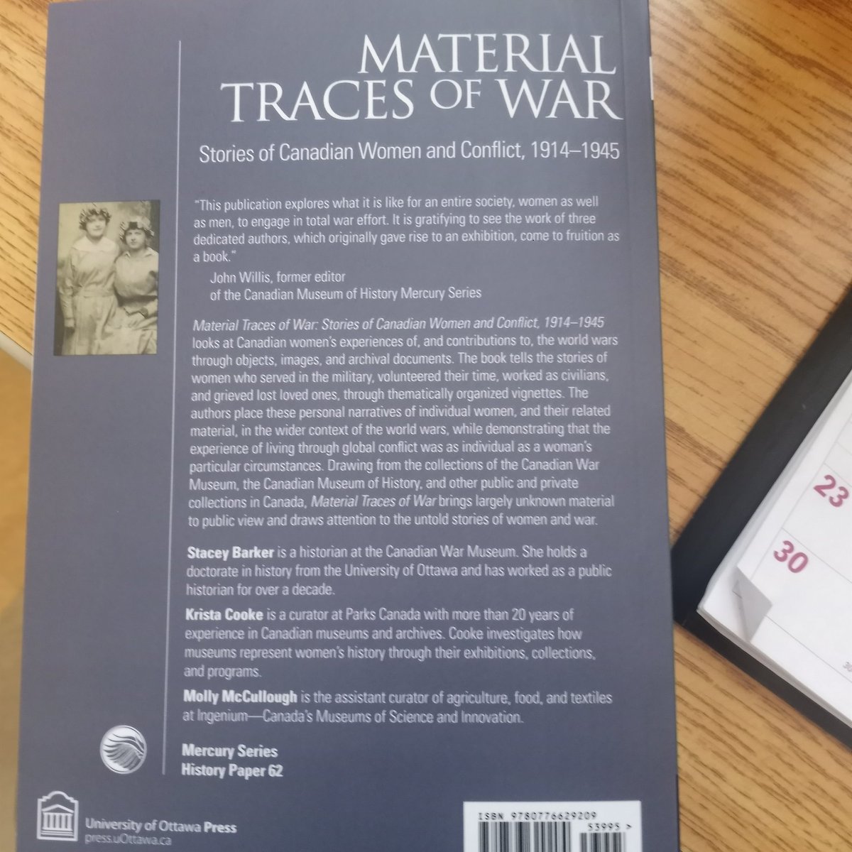 Look what just arrived in the #publichistory mail! Co-author <a href="/KristaCooke1/">Krista Cooke</a> is one of our accomplished alumni. Looking forwarding to reading about #materialculture and women in wartime. Go get your own copy.