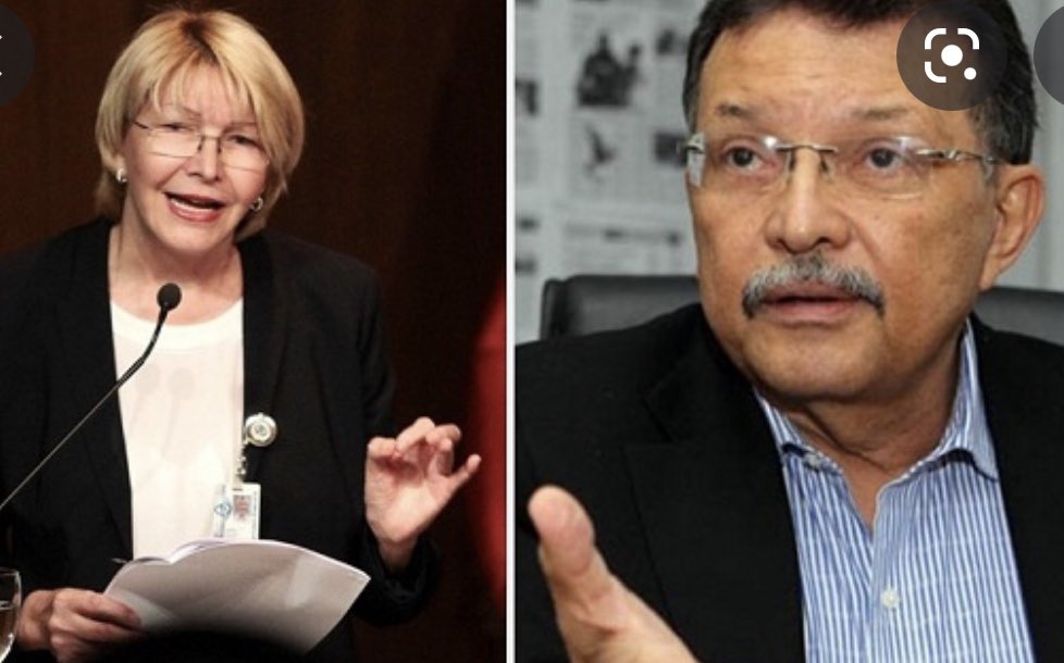 Simonovis's tweet photo. AP: La justicia de Estados Unidos estaría desarrollando una “investigación adicional” en torno a la ex-fiscal General de Venezuela, Luisa Ortega Díaz, y su presunta responsabilidad en un caso de soborno.
Hoy, Luisa Ortega Díaz y Germán Ferrer. Vienen más ….. https://t.co/v6dMf5fIXG