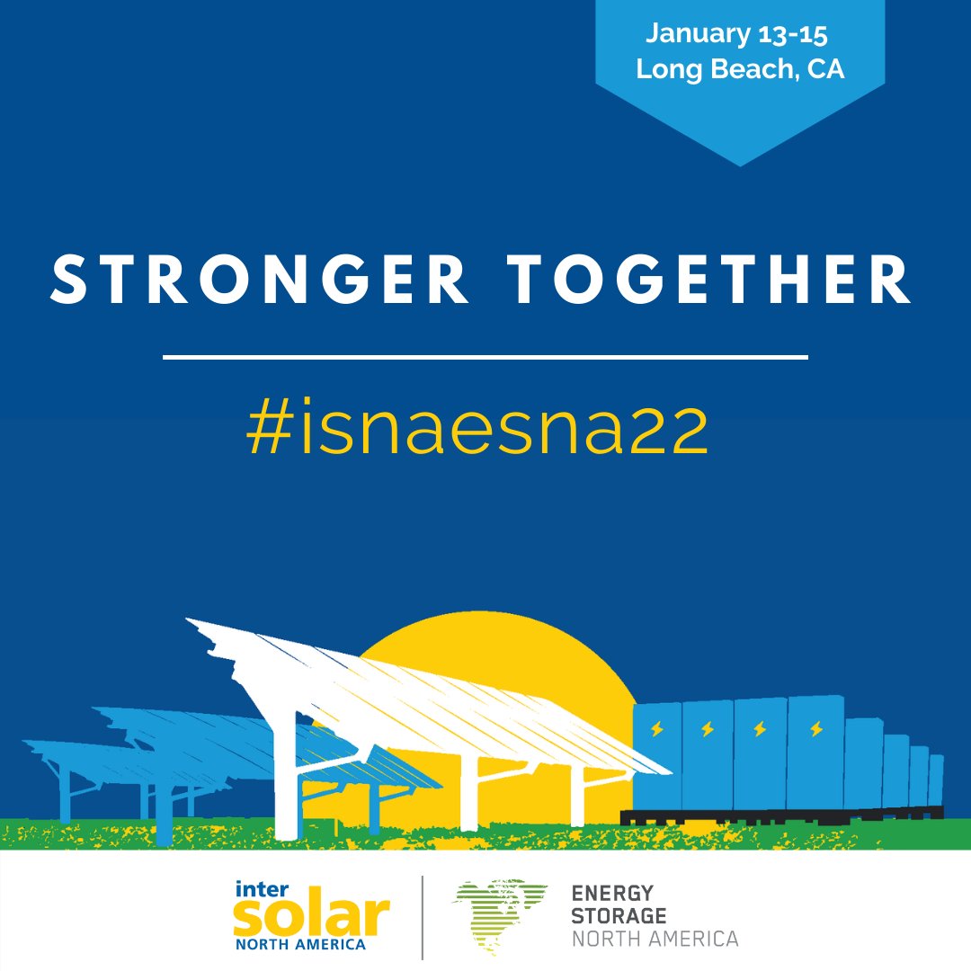 KinectSolar's tweet image. We’re gearing up for #isnaesna22! Shout out to @EnergyStorageNA and @intersolarna for coming together to advance industry learning and accelerate the #cleanenergy transformation! See you at the Long Beach Convention Center.