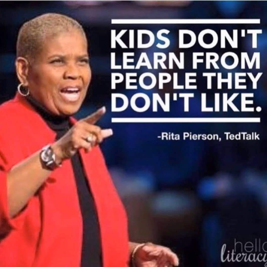 Remember when Rita Pearson said “Kids dont learn from people they don’t like”.We need to continuously remind our young people how much we care about them, and keep those positive relationships alive.🧠🌱
