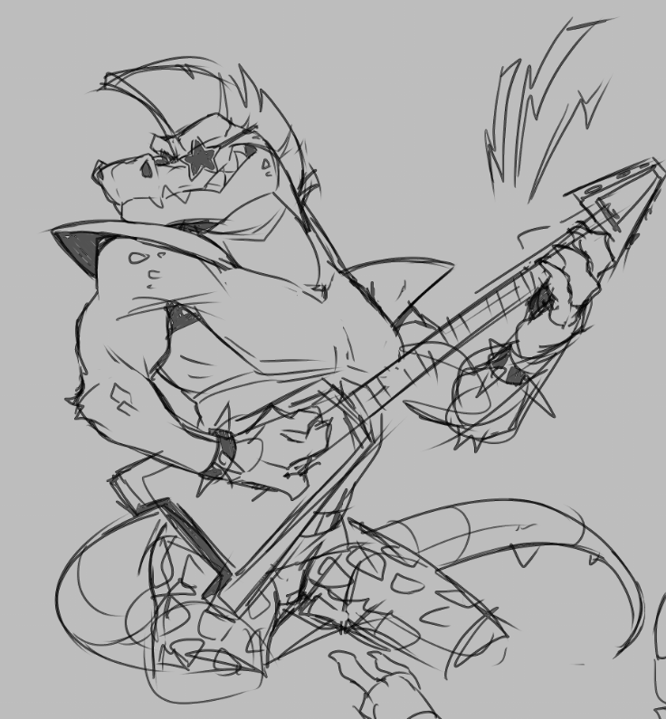 Komoroshi's tweet image. Monty doodles from the TikTok