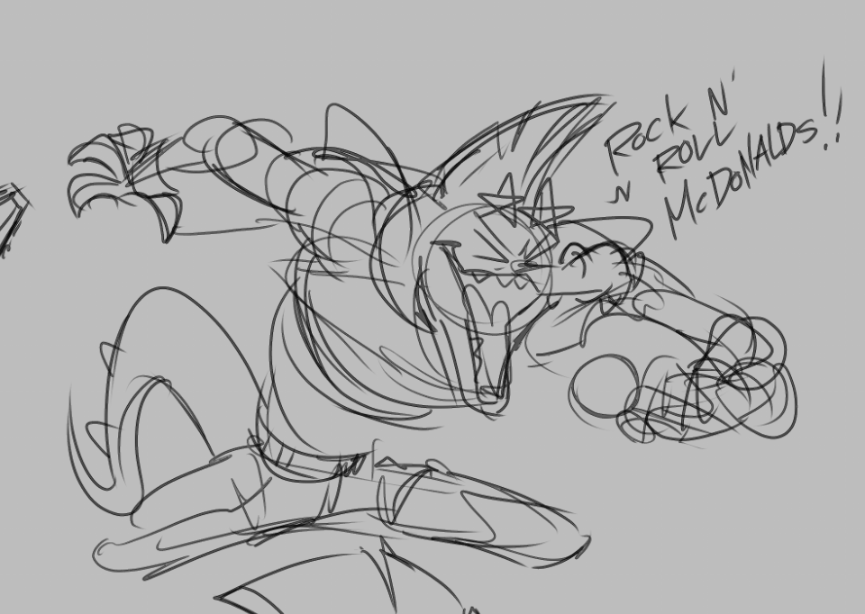 Komoroshi's tweet image. Monty doodles from the TikTok