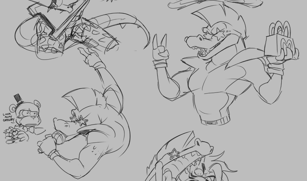 Komoroshi's tweet image. Monty doodles from the TikTok