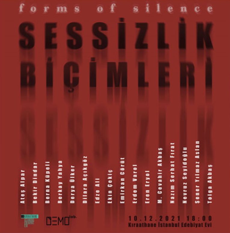 KIRAATHANE24's tweet image. #DemoLab İnisiyatifi öncülüğünde, M. Cevahir Akbaş ve Derya Ülker küratörlüğündeki karma sergimiz #SessizlikBiçimleri’ni hâlâ görmediyseniz, 20 Ocak’a kadar zamanınız var.
#İstanbulEdebiyatEvi’ne bekliyoruz.