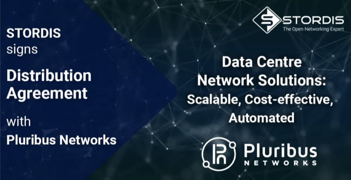pluribusnet's tweet image. #ICYMI: We announced our partnership with @STORDIS_GmbH! This distribution agreement allows them to extend their #DisaggregatedNetworking portfolio. Read more: bit.ly/3H4w7bE | #DataCenterNetworking