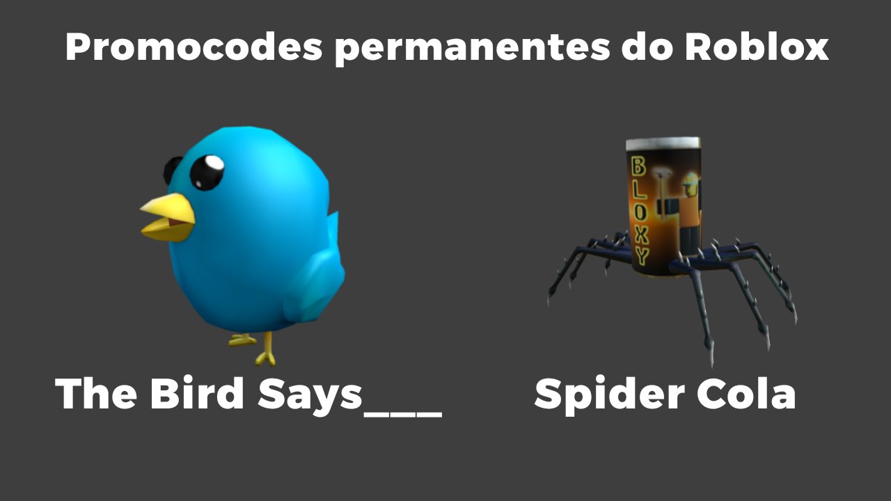 ROBLOX PROMO CODE] Get These FREE Items! 🤩, *OLD ITEMS*, (Tweet Bird,  Spider Cola)