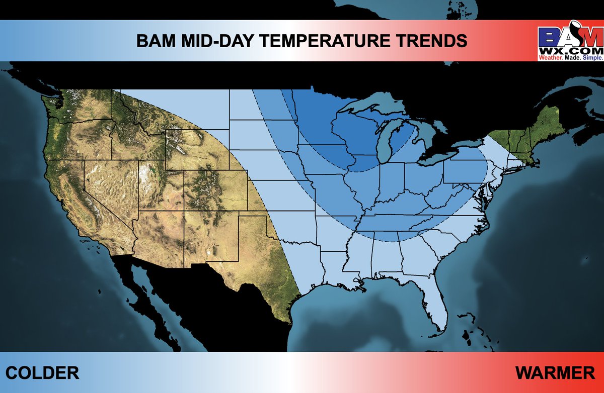 bam_weather's tweet photo. 🥶Mid-day model runs have gone into the freezer. 

For the first time this winter true deep cold air looks to settle in next week. 

Looks to have legs too. 

#natgas #oott $ng https://t.co/eviMXRQc93
