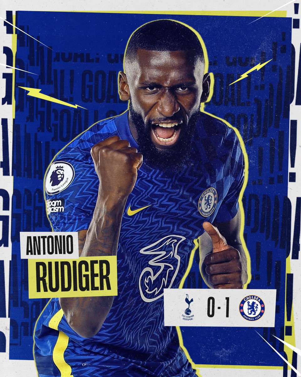 ChelseaFC's tweet photo. RUDDDDIIIIII! 👊

⚪️ 0-1 🔵 [18’] #TotChe https://t.co/gQnEXLUmSc