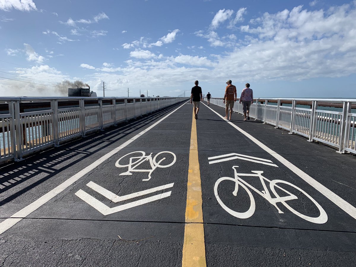 ariodzernbc6's tweet photo. After five years of reconstruction, the 2 mile pedestrian section of the 7 Mile Bridge reopened today. New York can have the High Line, we got Old Seven. At 5/6 on @nbc6. https://t.co/Jew5AsbxLb