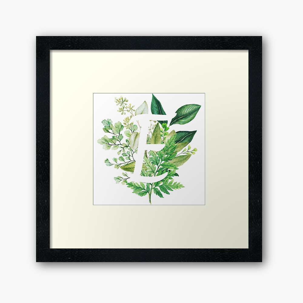 Watercolor botanical monograms: redbubble.com/people/cynical… #monogram #botanical #foliage #watercolor #alphabet